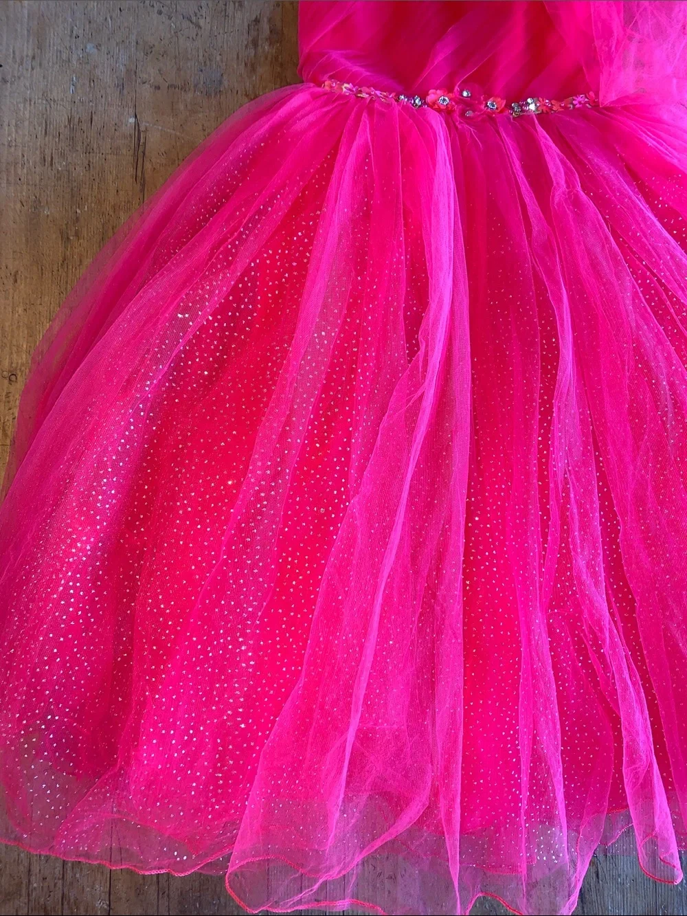 Sparkle Hot Pink Tulle Party Dress for Kids
